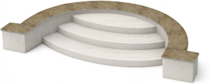 Ma Margelle Ceramique Zephyr Gold Mockup Escalier